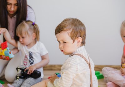 Toddlers exploring and learning through play